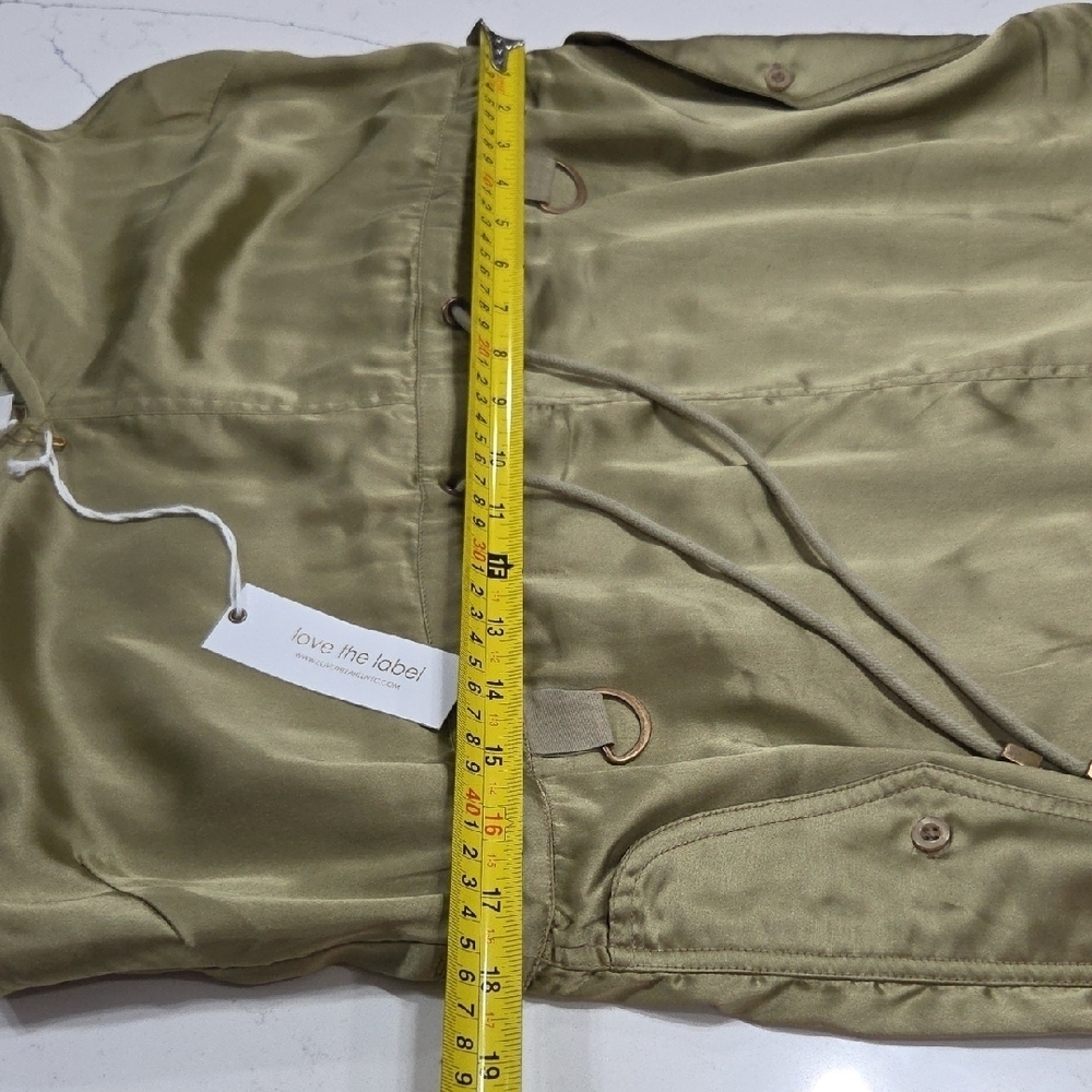 Love The Lavel  Olive Utility Dress Sz Medium New With Tags - Picture 12 of 16